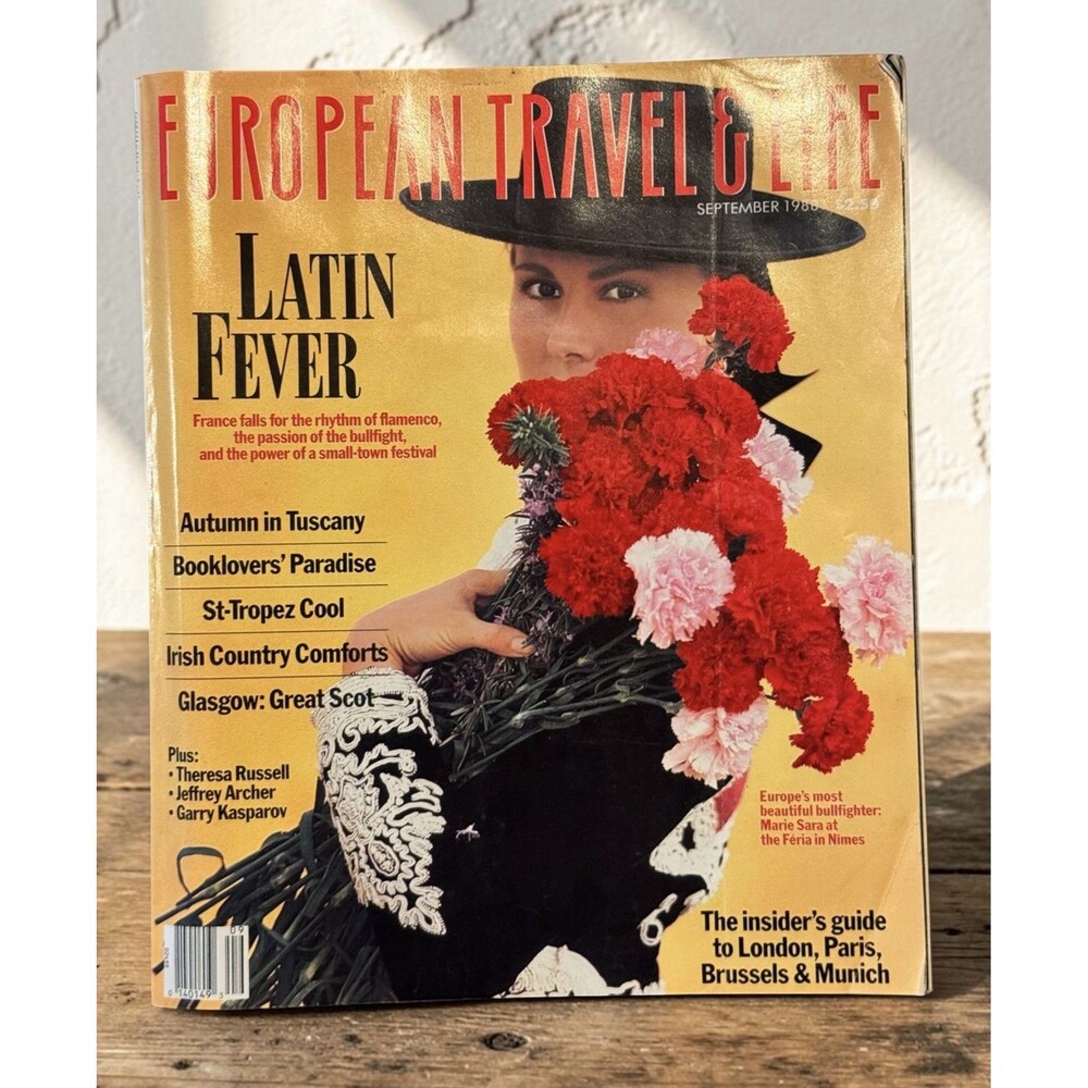 1988 SEPTEMBER EUROPEAN TRAVEL & LIFE MAGAZINE - MARIE SARA BULLFIGHTER
